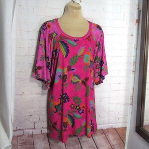 NWT JOHNNY WAS NEW CHIC VERNEY PRINT TOP BLOUSE Sz 3X, SOFT STRETCHY